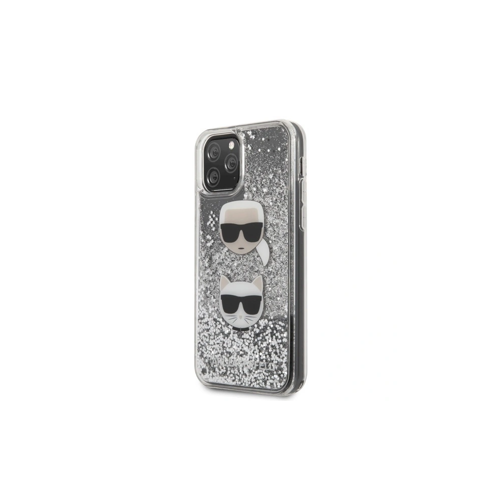 Hurtownia GSM - Etui Karl Lagerfeld KLHCN65KCGLSL Apple iPhone 11 Pro Max hardcase stříbrný/silver Glitter Karl&Choupette - KLD266SLV - {ean13} - Hurt