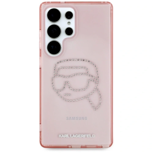 Etui Karl Lagerfeld Rhinestones K. Head Logo do Samsung Galaxy S25 Ultra różowy