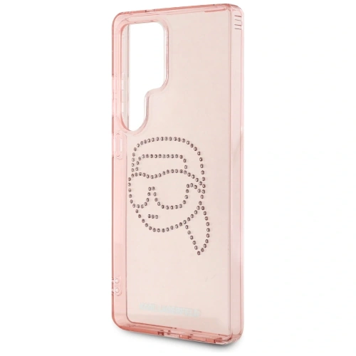 Etui Karl Lagerfeld Rhinestones K. Head Logo do Samsung Galaxy S25 Ultra różowy