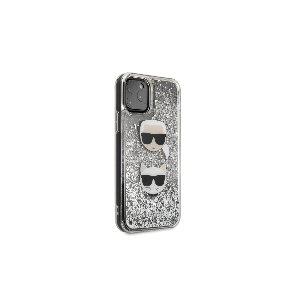 Hurtownia GSM - Etui Karl Lagerfeld KLHCN65KCGLSL Apple iPhone 11 Pro Max hardcase stříbrný/silver Glitter Karl&Choupette - KLD266SLV - {ean13} - Hurt