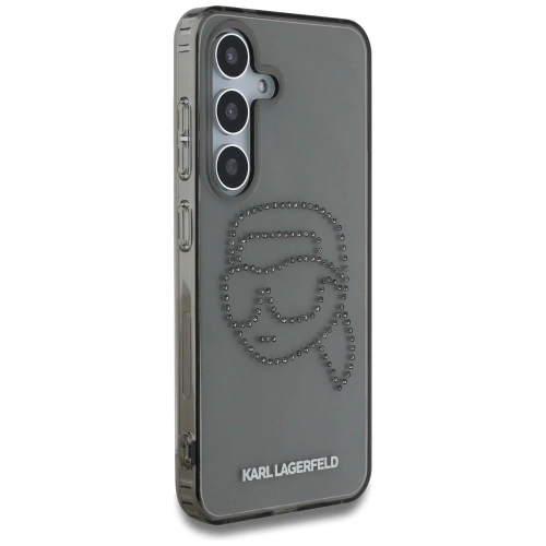 Etui Karl Lagerfeld Rhinestones Karl Head Logo do Samsung Galaxy S25 czarny