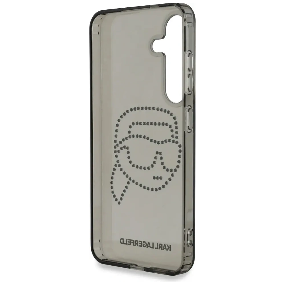 Wholesale Karl Lagerfeld Rhinestones Karl Head Logo Samsung Galaxy S25 black - KLD21913 - {ean13} - Hurt