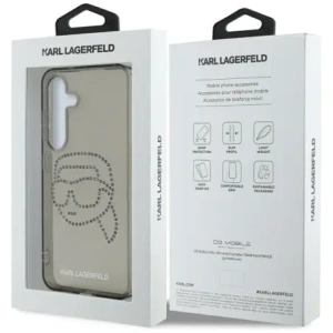 Hurtownia GSM - Karl Lagerfeld Logo cu cap de Karl cu cristale Samsung Galaxy S25 negru - KLD21913 - {ean13} - Hurt