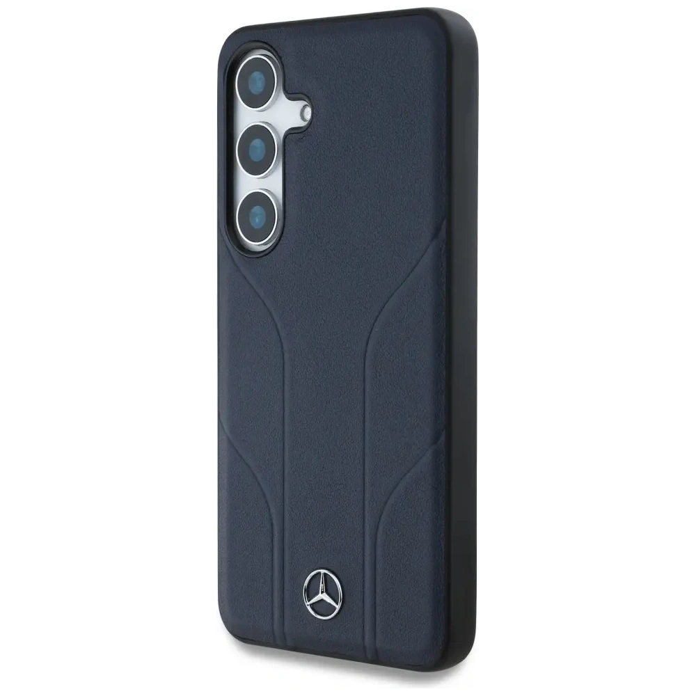 Hurtownia GSM - Mercedes Leder mit geprägten Linien MagSafe Samsung Galaxy S25 blau - MRS308 - {ean13} - Hurt