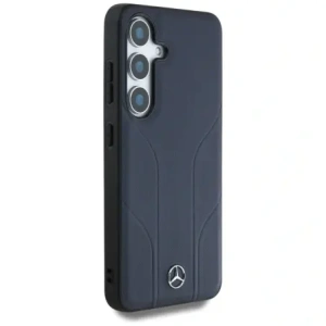 Hurtownia GSM - Mercedes Piele cu Linii Debossate MagSafe Samsung Galaxy S25 albastru - MRS308 - {ean13} - Hurt