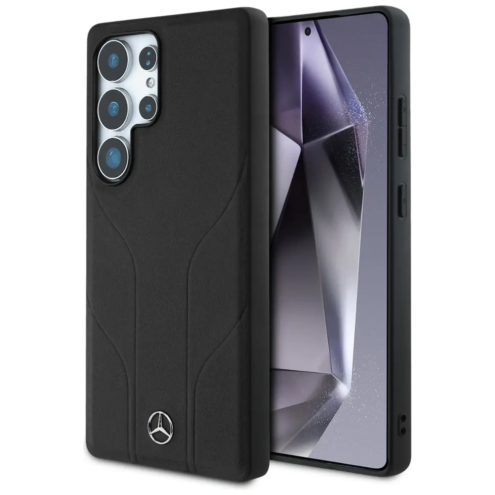 Hurtownia GSM - Mercedes Bőr debossed vonalak MagSafe Samsung Galaxy S25 Ultra fekete - MRS309 - {ean13} - Hurt