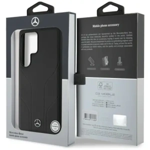 Wholesale Mercedes Leather Debossed Lines MagSafe Samsung Galaxy S25 Ultra black - MRS309 - {ean13} - Hurt