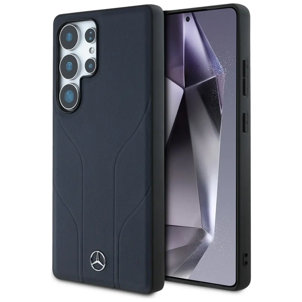 Hurtownia GSM - Mercedes Bőr debossed vonalak MagSafe Samsung Galaxy S25 Ultra kék - MRS310 - {ean13} - Hurt