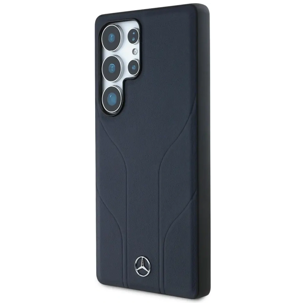 Hurtownia GSM - Mercedes Piele cu Linii Debossate MagSafe Samsung Galaxy S25 Ultra albastru - MRS310 - {ean13} - Hurt