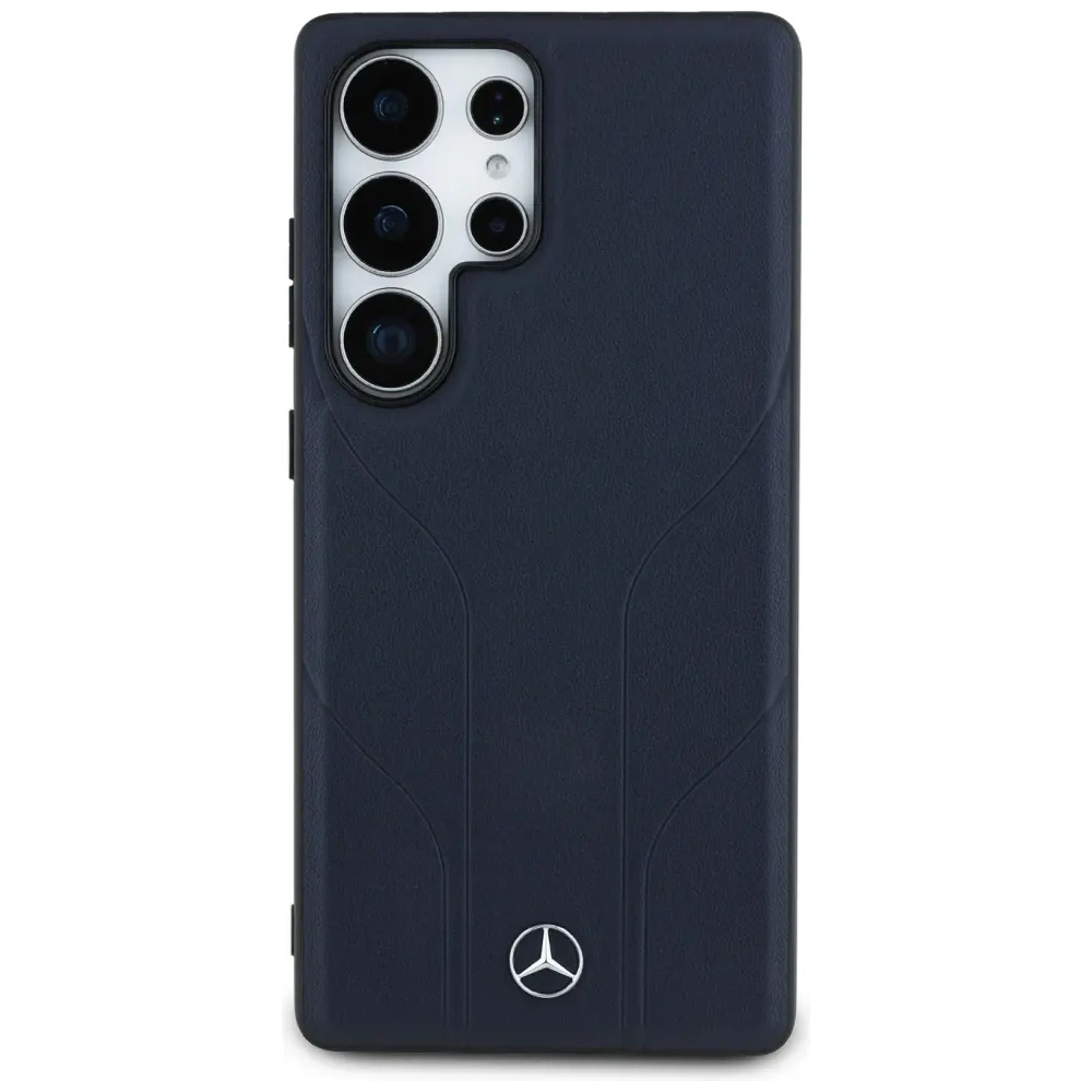 Hurtownia GSM - Mercedes Piele cu Linii Debossate MagSafe Samsung Galaxy S25 Ultra albastru - MRS310 - {ean13} - Hurt