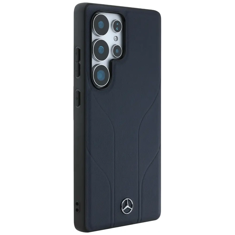 Hurtownia GSM - Mercedes Bőr debossed vonalak MagSafe Samsung Galaxy S25 Ultra kék - MRS310 - {ean13} - Hurt