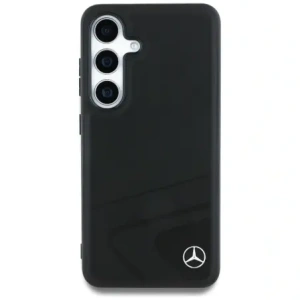 Hurtownia GSM - Mercedes Piele Curbe Debosate Orizontale MagSafe Samsung Galaxy S25 negru - MRS312 - {ean13} - Hurt