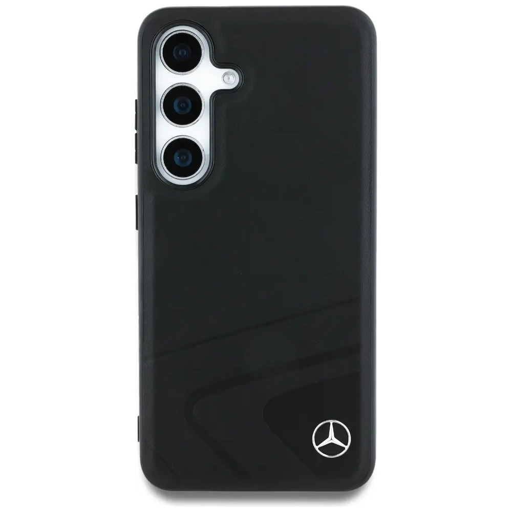 Hurtownia GSM - Mercedes Piele Curbe Debosate Orizontale MagSafe Samsung Galaxy S25 negru - MRS312 - {ean13} - Hurt