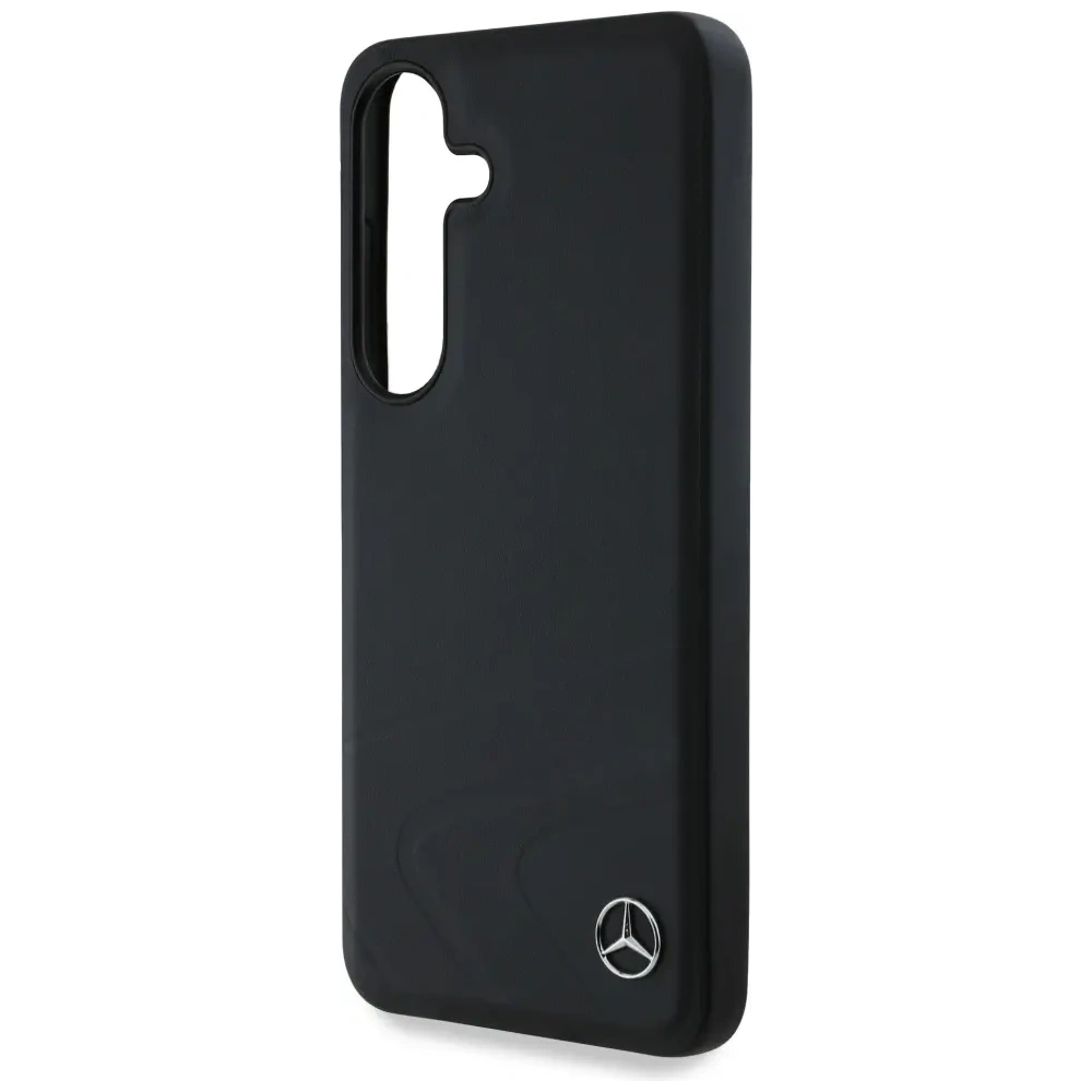 Hurtownia GSM - Mercedes Piele Curbe Debosate Orizontale MagSafe Samsung Galaxy S25 negru - MRS312 - {ean13} - Hurt