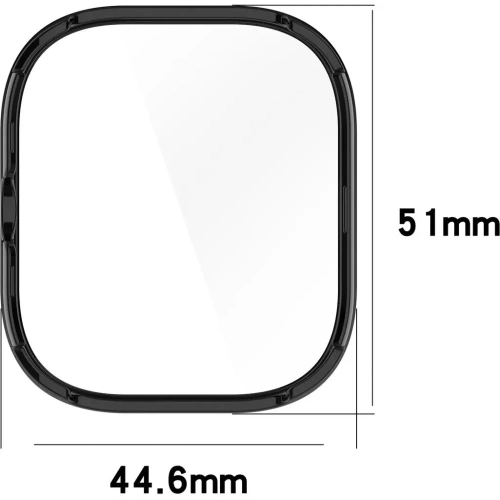 Etui ze szkłem do zegarka Bizon Case+Glass Watch do Xiaomi Redmi Watch 5 czarne