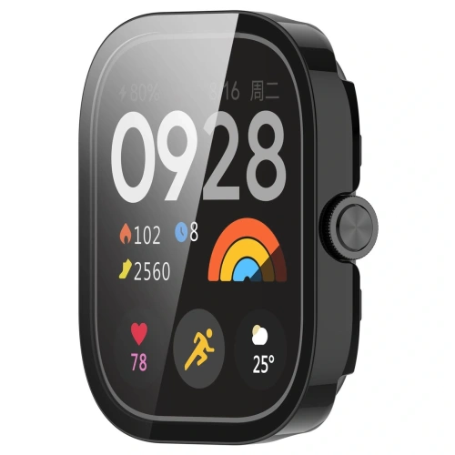 Etui ze szkłem do zegarka Bizon Case+Glass Watch do Xiaomi Redmi Watch 5 czarne