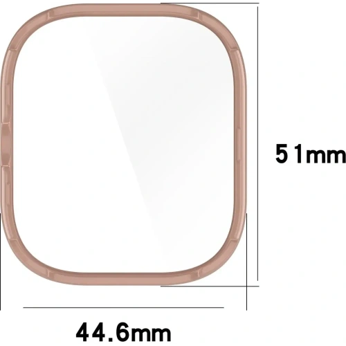 Etui ze szkłem do zegarka Bizon Case+Glass Watch do Xiaomi Redmi Watch 5 różowe