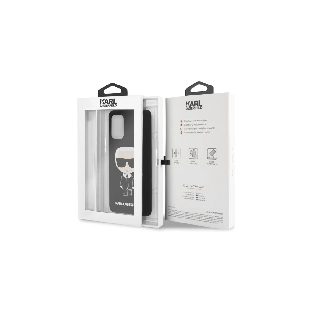 Hurtownia GSM - Etui Karl Lagerfeld KLHCS67SLFKBK Samsung Galaxy S20+ Plus G985 hardcase černý/black Silicone Iconic - KLD270BLK - {ean13} - Hurt