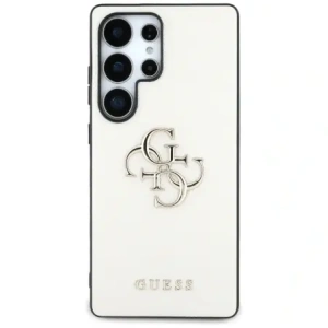 Wholesale Guess Grained Big 4G Logo Small Classic Logo Samsung Galaxy S25 Ultra beige - GUE4319 - {ean13} - Hurt
