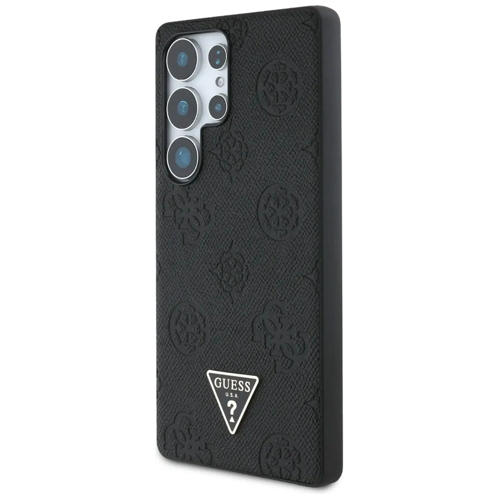 Hurtownia GSM - Etui Guess Grained Hot Stamp Peony Pattern Triangle Logo MagSafe do Samsung Galaxy S25 Ultra czarny - GUE4322 - {ean13} - Hurt