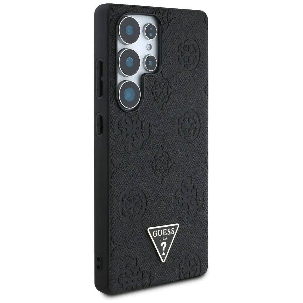 Hurtownia GSM - Etui Guess Grained Hot Stamp Peony Pattern Triangle Logo MagSafe do Samsung Galaxy S25 Ultra czarny - GUE4322 - {ean13} - Hurt