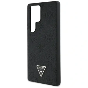 Wholesale Guess Grained Hot Stamp Peony Pattern Triangle Logo MagSafe Samsung Galaxy S25 Ultra black - GUE4322 - {ean13} - Hurt