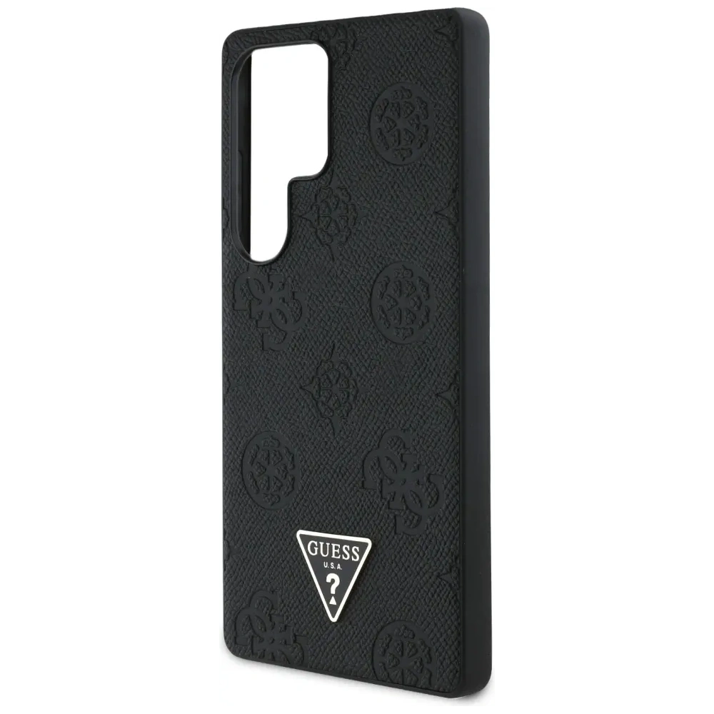 Hurtownia GSM - Etui Guess Grained Hot Stamp Peony Pattern Triangle Logo MagSafe do Samsung Galaxy S25 Ultra czarny - GUE4322 - {ean13} - Hurt
