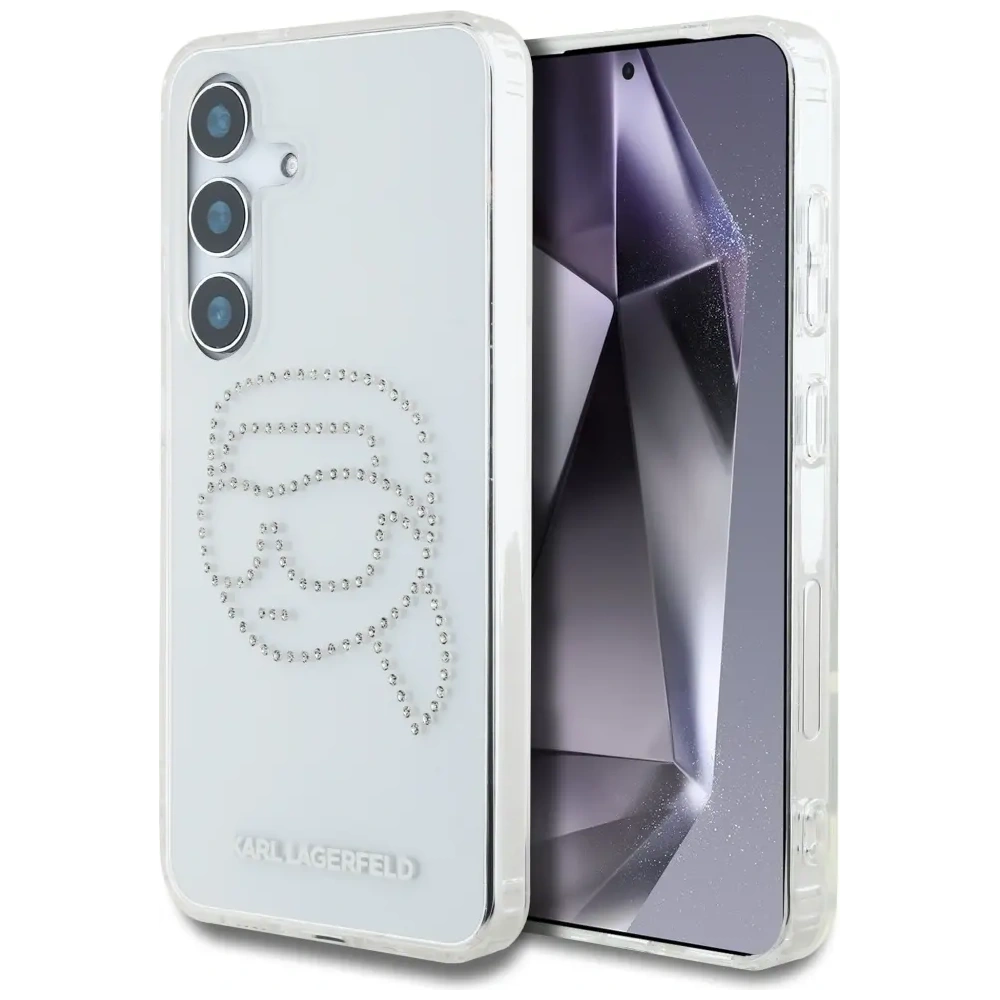Hurtownia GSM - Karl Lagerfeld Logo cu cap de Karl din strasuri Samsung Galaxy S25 transparent - KLD21914 - {ean13} - Hurt