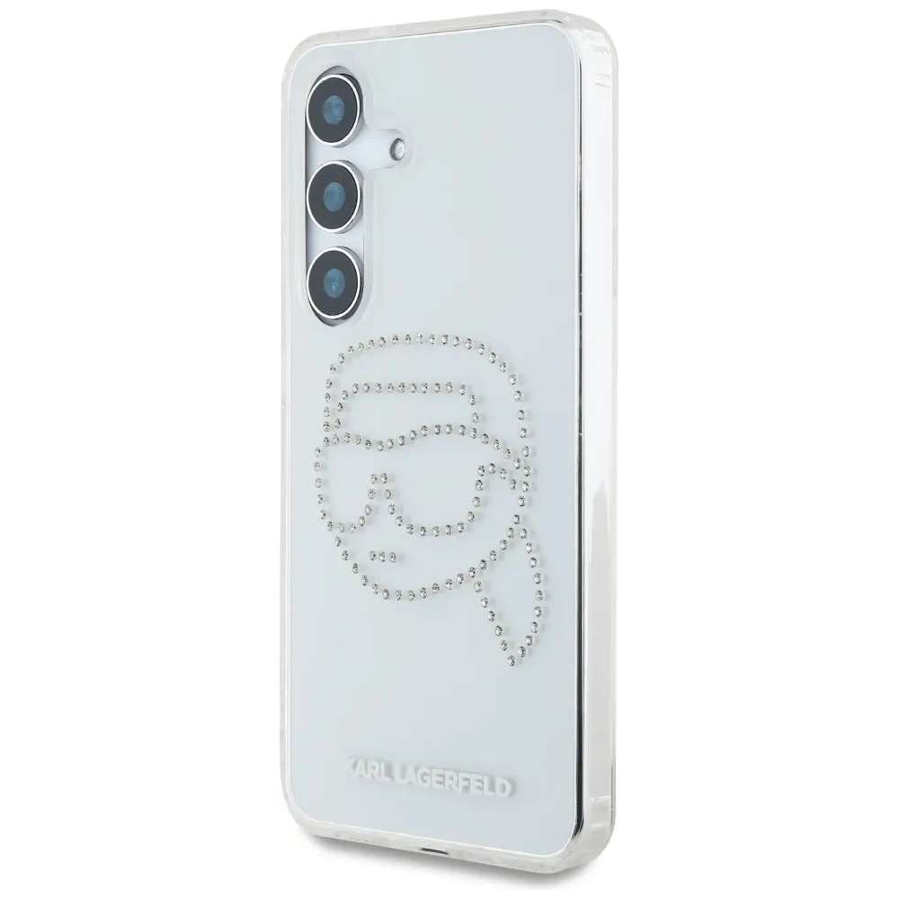 Hurtownia GSM - Karl Lagerfeld Logo cu cap de Karl din strasuri Samsung Galaxy S25 transparent - KLD21914 - {ean13} - Hurt