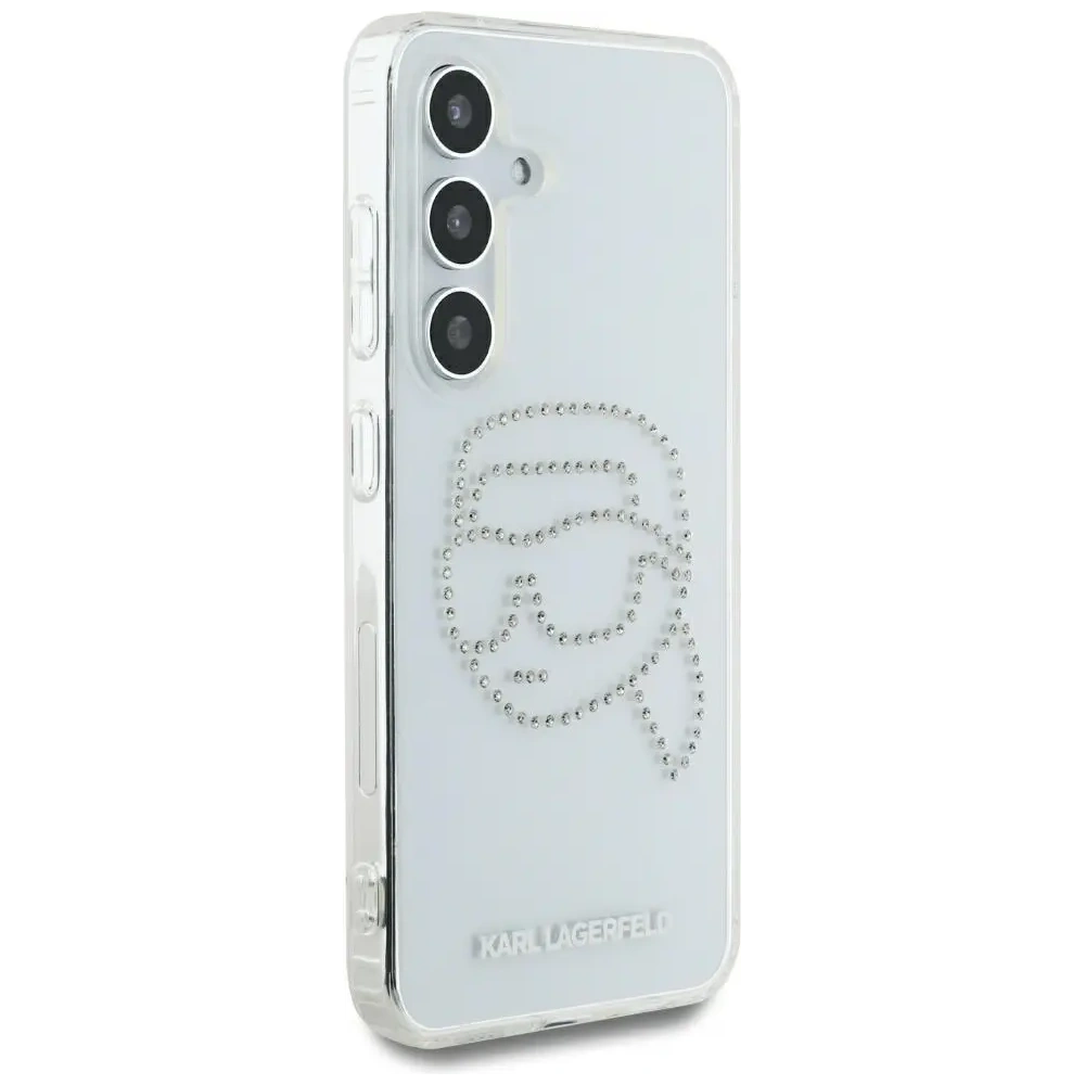 Hurtownia GSM - Karl Lagerfeld Logo cu cap de Karl din strasuri Samsung Galaxy S25 transparent - KLD21914 - {ean13} - Hurt
