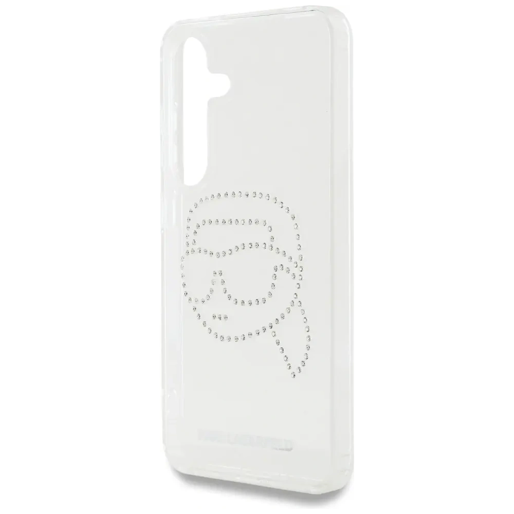 Hurtownia GSM - Karl Lagerfeld Logo cu cap de Karl din strasuri Samsung Galaxy S25 transparent - KLD21914 - {ean13} - Hurt