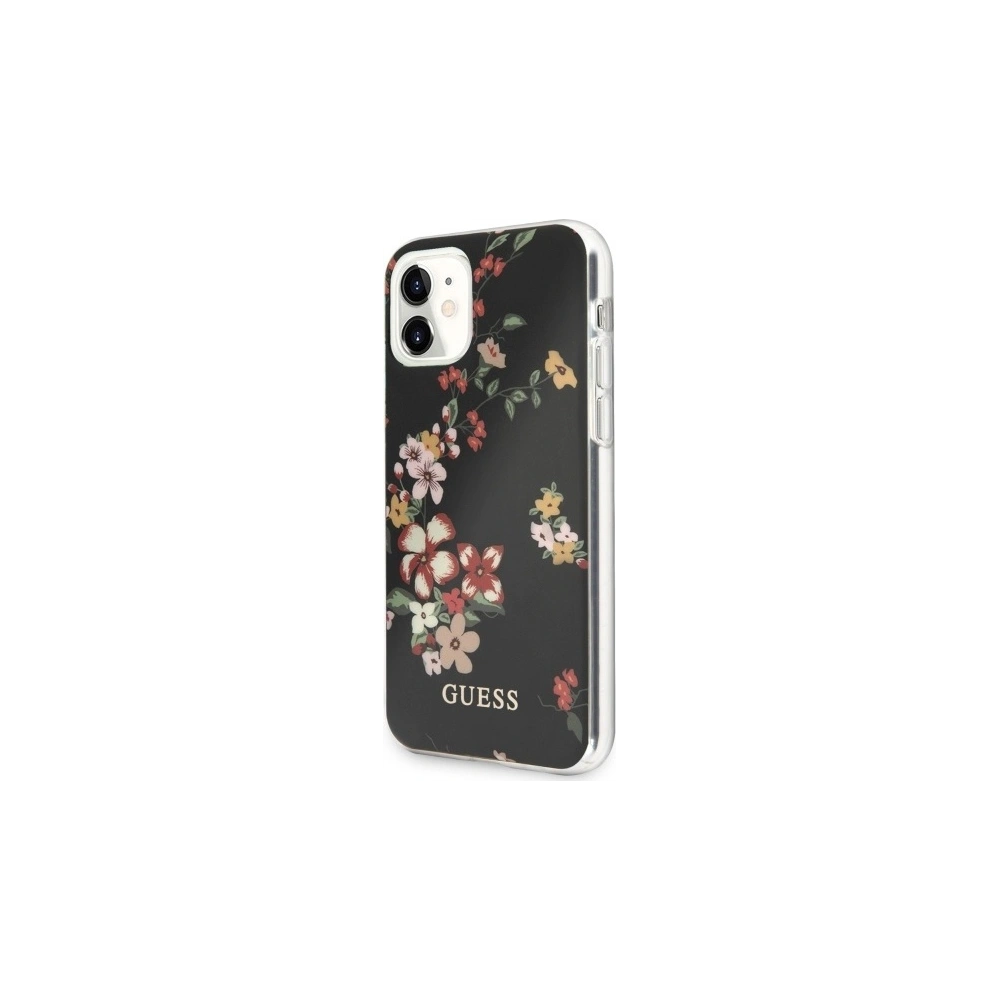 Hurtownia GSM - Etui Guess GUHCN61IMLFL04 Apple iPhone 11 černý/black N°4 Flower Collection - GUE476BLK - {ean13} - Hurt