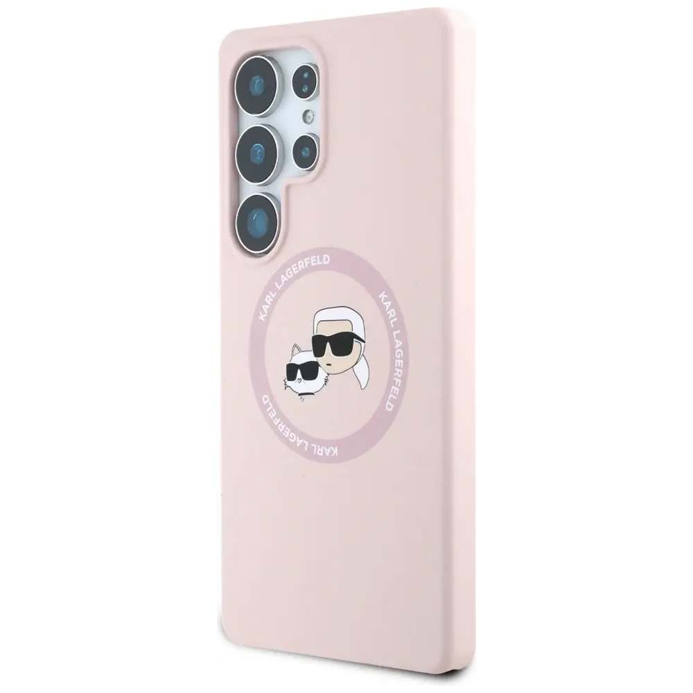 Hurtownia GSM - Karl Lagerfeld Silicon Dublu Capete și Cerc MagSafe Samsung Galaxy S25 Ultra roz - KLD21917 - {ean13} - Hurt