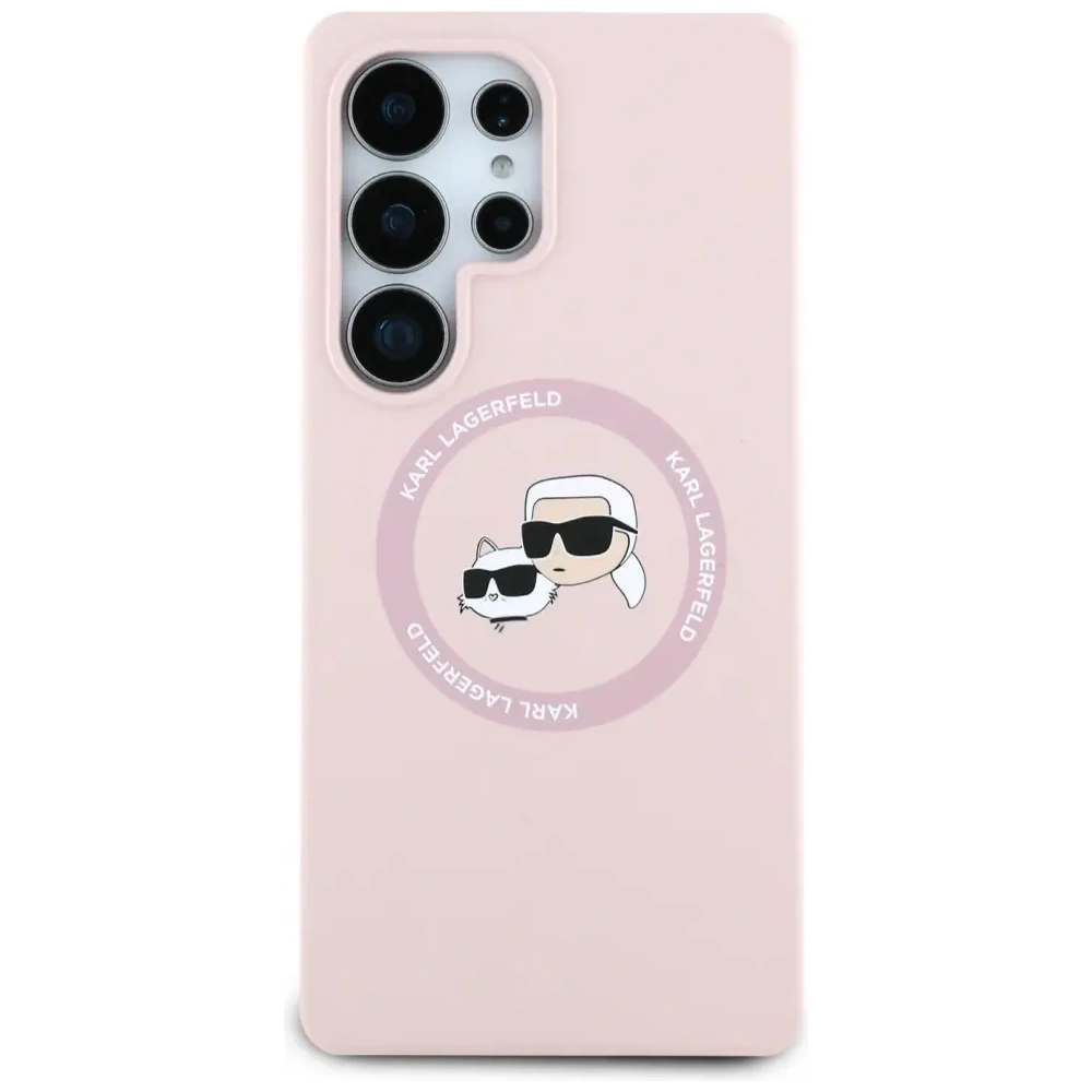 Hurtownia GSM - Karl Lagerfeld Silicon Dublu Capete și Cerc MagSafe Samsung Galaxy S25 Ultra roz - KLD21917 - {ean13} - Hurt