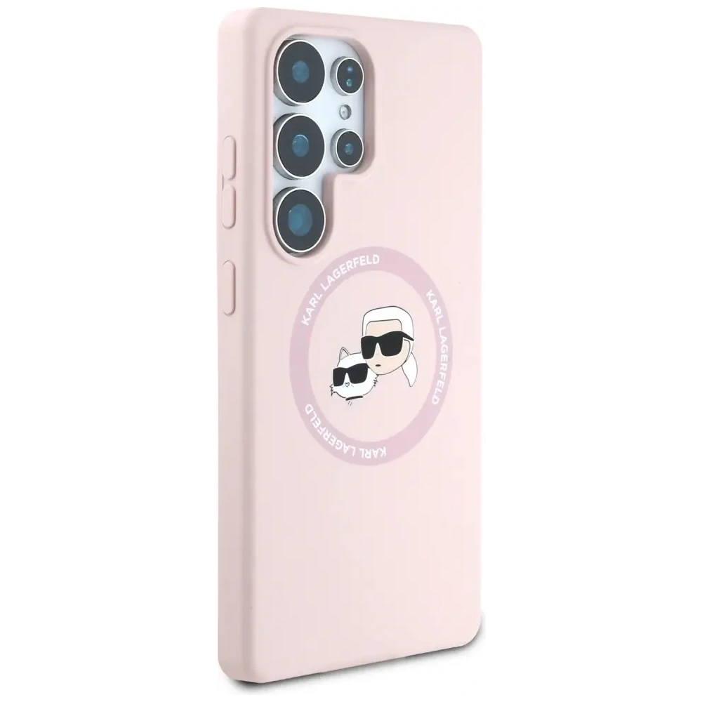 Hurtownia GSM - Karl Lagerfeld Silicon Dublu Capete și Cerc MagSafe Samsung Galaxy S25 Ultra roz - KLD21917 - {ean13} - Hurt