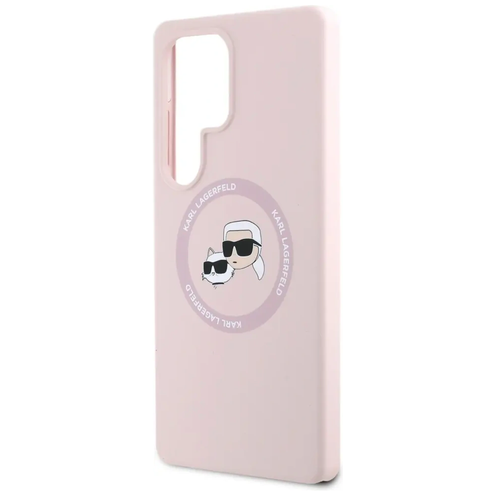 Hurtownia GSM - Karl Lagerfeld Silicon Dublu Capete și Cerc MagSafe Samsung Galaxy S25 Ultra roz - KLD21917 - {ean13} - Hurt