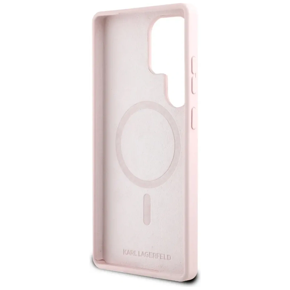 Hurtownia GSM - Karl Lagerfeld Silicon Dublu Capete și Cerc MagSafe Samsung Galaxy S25 Ultra roz - KLD21917 - {ean13} - Hurt