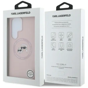 Hurtownia GSM - Karl Lagerfeld Silicon Dublu Capete și Cerc MagSafe Samsung Galaxy S25 Ultra roz - KLD21917 - {ean13} - Hurt