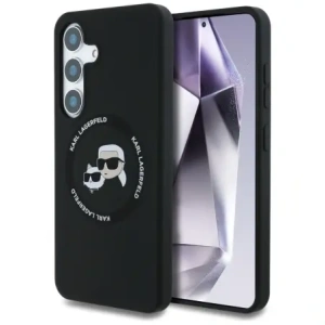 Hurtownia GSM - Karl Lagerfeld Capace din silicon cu două capete și cerc MagSafe Samsung Galaxy S25+ Plus negru - KLD21918 - {ean13} - Hurt