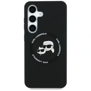Hurtownia GSM - Karl Lagerfeld Capace din silicon cu două capete și cerc MagSafe Samsung Galaxy S25+ Plus negru - KLD21918 - {ean13} - Hurt