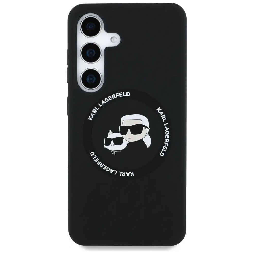 Hurtownia GSM - Karl Lagerfeld Capace din silicon cu două capete și cerc MagSafe Samsung Galaxy S25+ Plus negru - KLD21918 - {ean13} - Hurt