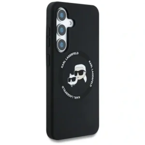 Wholesale Karl Lagerfeld Silicone Double Heads And Circle MagSafe Samsung Galaxy S25+ Plus black - KLD21918 - {ean13} - Hurt