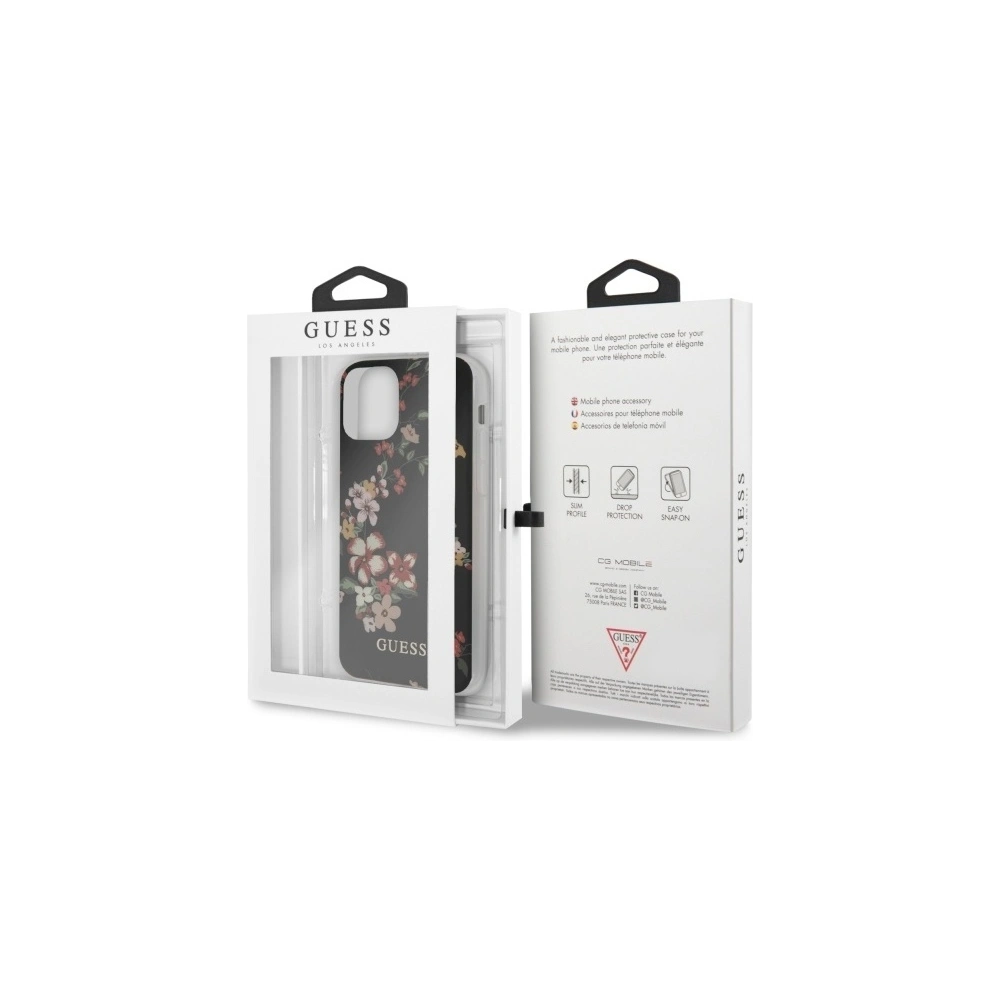 Hurtownia GSM - Etui Guess GUHCN61IMLFL04 Apple iPhone 11 černý/black N°4 Flower Collection - GUE476BLK - {ean13} - Hurt