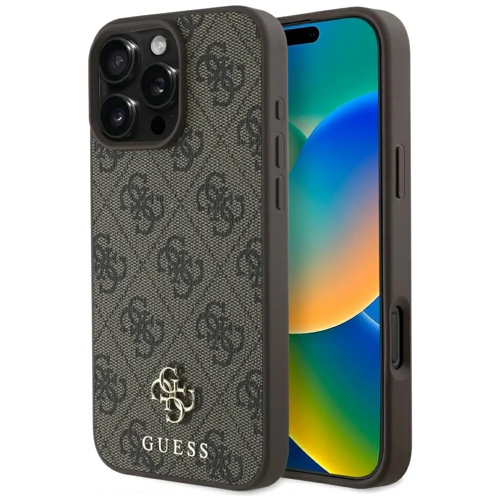 Hurtownia GSM - Etui Guess HC PU 4G Small 4G a Classic pro Apple iPhone 16 Pro MagSafe hnědé - GUE4327 - {ean13} - Hurt