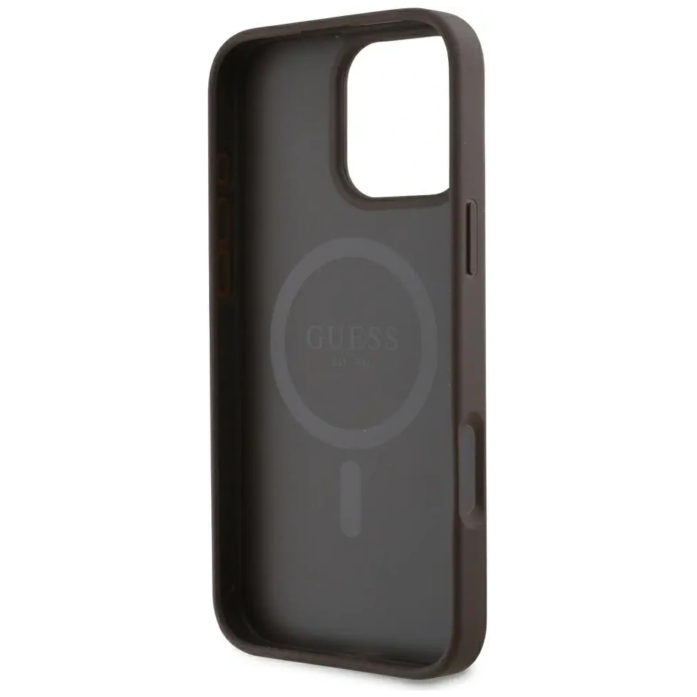 Hurtownia GSM - Etui Guess HC PU 4G Small 4G a Classic pro Apple iPhone 16 Pro MagSafe hnědé - GUE4327 - {ean13} - Hurt