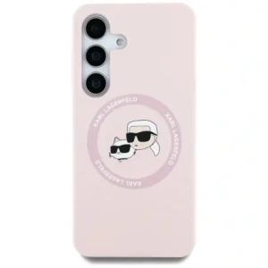 Karl Lagerfeld Silicone Double Heads And Circle MagSafe Samsung Galaxy S25+ Plus pink