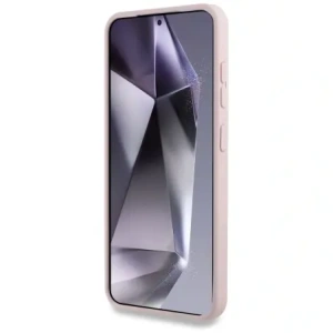 Karl Lagerfeld Szilikon dupla fejek és kör MagSafe Samsung Galaxy S25 rózsaszín