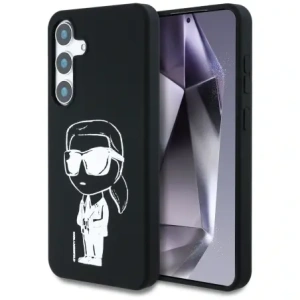 Karl Lagerfeld Szilikon Graffiti Ikonikus Nyomtatott Logó MagSafe Samsung Galaxy S25 fekete