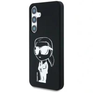 Karl Lagerfeld Szilikon Graffiti Ikonikus Nyomtatott Logó MagSafe Samsung Galaxy S25 fekete