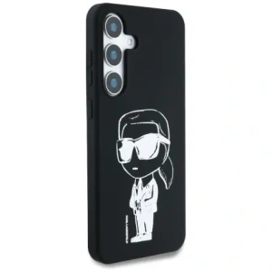 Karl Lagerfeld Szilikon Graffiti Ikonikus Nyomtatott Logó MagSafe Samsung Galaxy S25 fekete